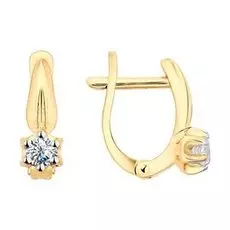 Серебряные серьги с фианитами