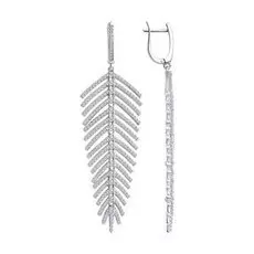 Серебряные серьги с фианитами