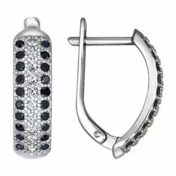 Серебряные серьги с фианитами