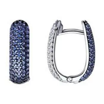 Серебряные серьги с фианитами