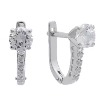 Серебряные серьги с фианитами