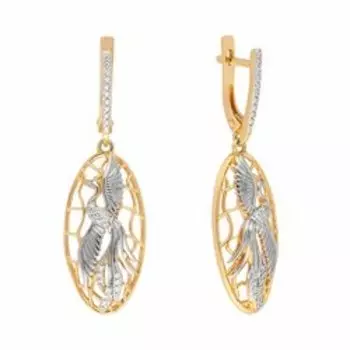 Серебряные серьги с фианитами