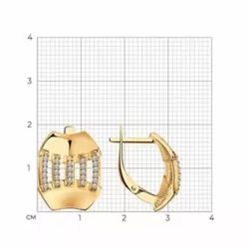 Серебряные серьги с фианитами