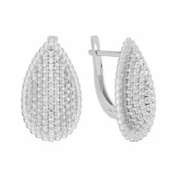 Серебряные серьги с фианитами