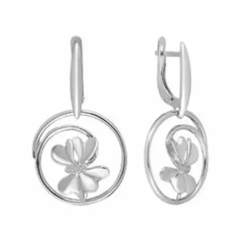 Серебряные серьги с фианитами