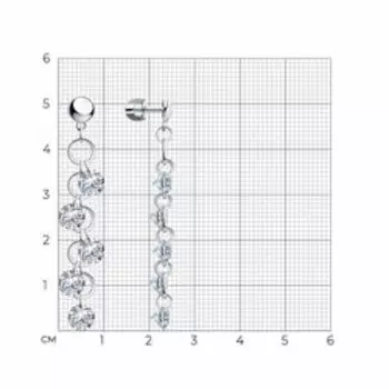 Серебряные серьги с фианитами
