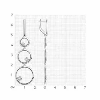 Серебряные серьги с фианитами