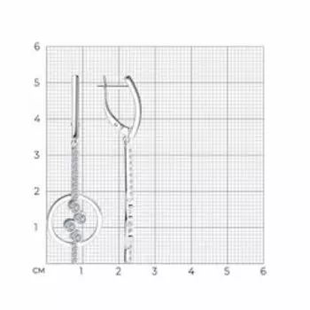 Серебряные серьги с фианитами