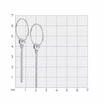 Серебряные серьги с фианитами