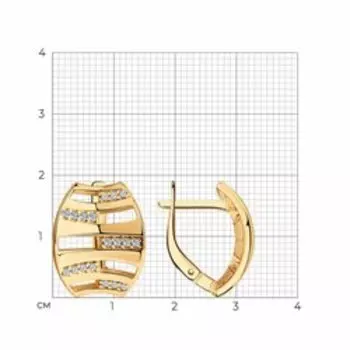 Серебряные серьги с фианитами