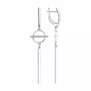 Серебряные серьги с фианитами