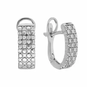 Серебряные серьги с фианитами