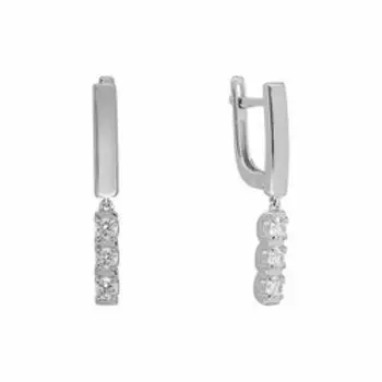 Серебряные серьги с фианитами