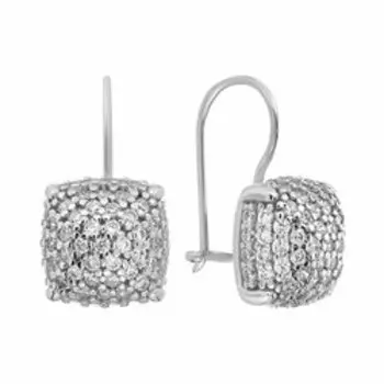 Серебряные серьги с фианитами