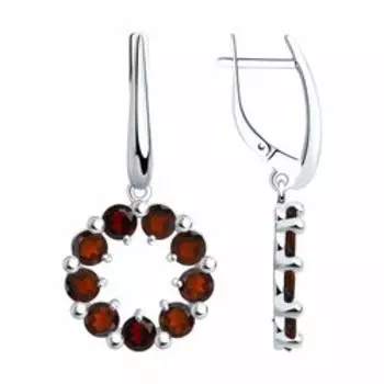 Серебряные серьги с фианитами