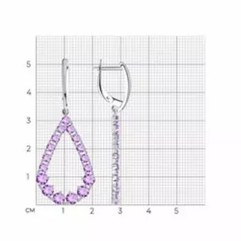 Серебряные серьги с фианитами