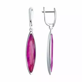 Серебряные серьги с фианитами