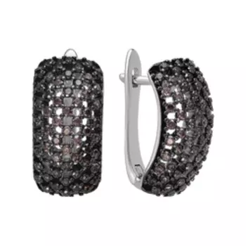 Серебряные серьги с фианитами