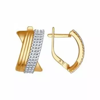 Серебряные серьги с фианитами