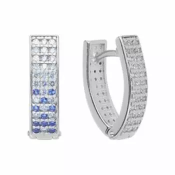 Серебряные серьги с фианитами