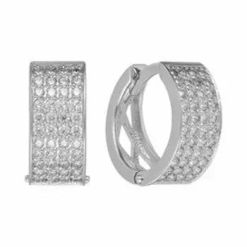 Серебряные серьги с фианитами