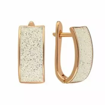 Серебряные серьги с глиттером