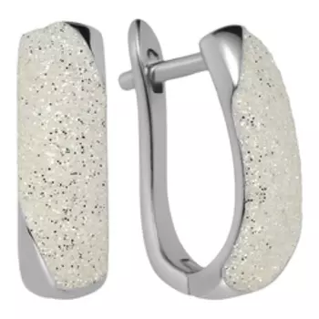 Серебряные серьги с глиттером