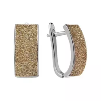 Серебряные серьги с глиттером