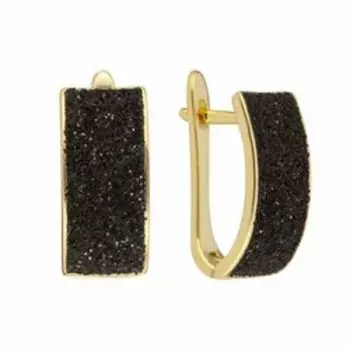 Серебряные серьги с глиттером