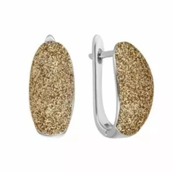 Серебряные серьги с глиттером