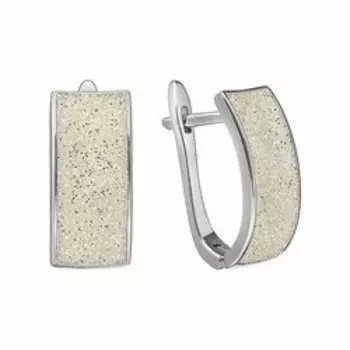 Серебряные серьги с глиттером