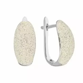 Серебряные серьги с глиттером