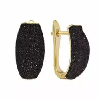 Серебряные серьги с глиттером