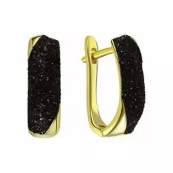 Серебряные серьги с глиттером