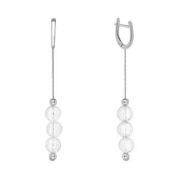 Серебряные серьги с горный хрусталь