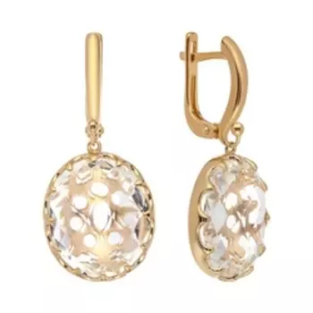 Серебряные серьги с горным хрусталем