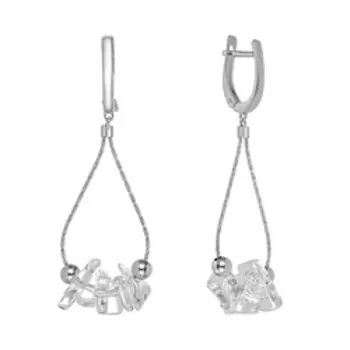 Серебряные серьги с горным хрусталем