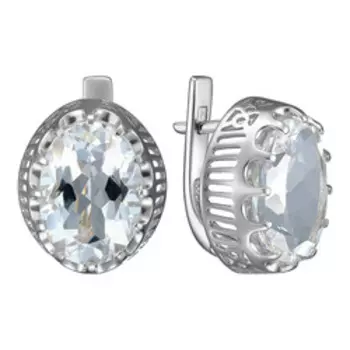 Серебряные серьги с горным хрусталем