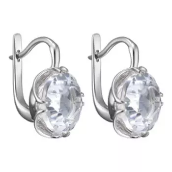 Серебряные серьги с горным хрусталем