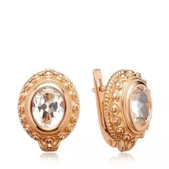 Серебряные серьги с горным хрусталем