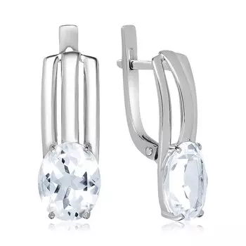 Серебряные серьги с горным хрусталем