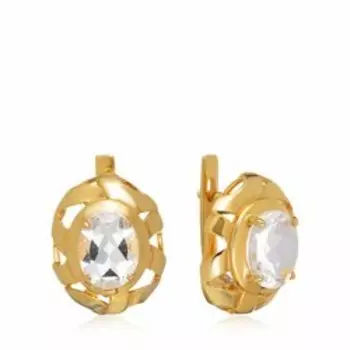 Серебряные серьги с горным хрусталем