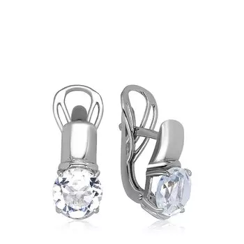 Серебряные серьги с горным хрусталем