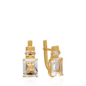 Серебряные серьги с горным хрусталем