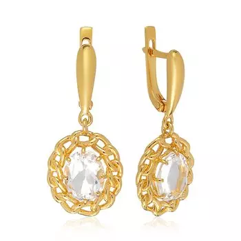 Серебряные серьги с горным хрусталем