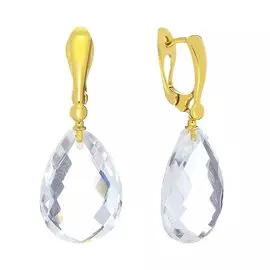 Серебряные серьги с горным хрусталем