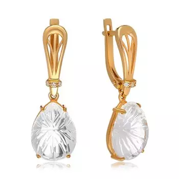 Серебряные серьги с горным хрусталем