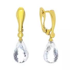 Серебряные серьги с горным хрусталем