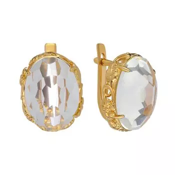 Серебряные серьги с горным хрусталем