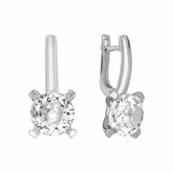 Серебряные серьги с горным хрусталем